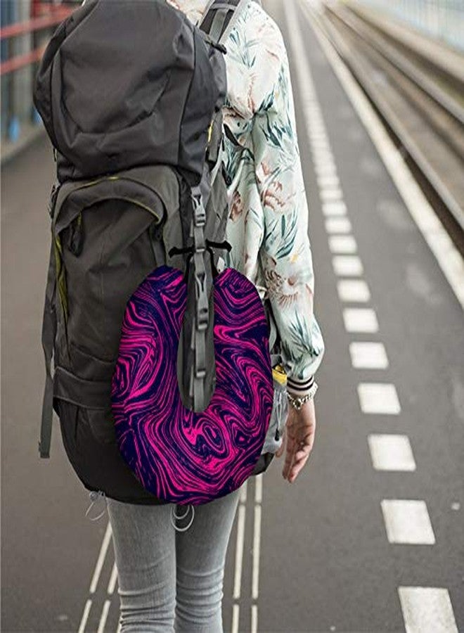 DREAMVIO Velvet Printed U Shaped Travel Neck Pillow/Cushion/Neck Support Pillow, Soft Cushion for Neck - 16"X16", Style 21 (Multicolor) - Image 4